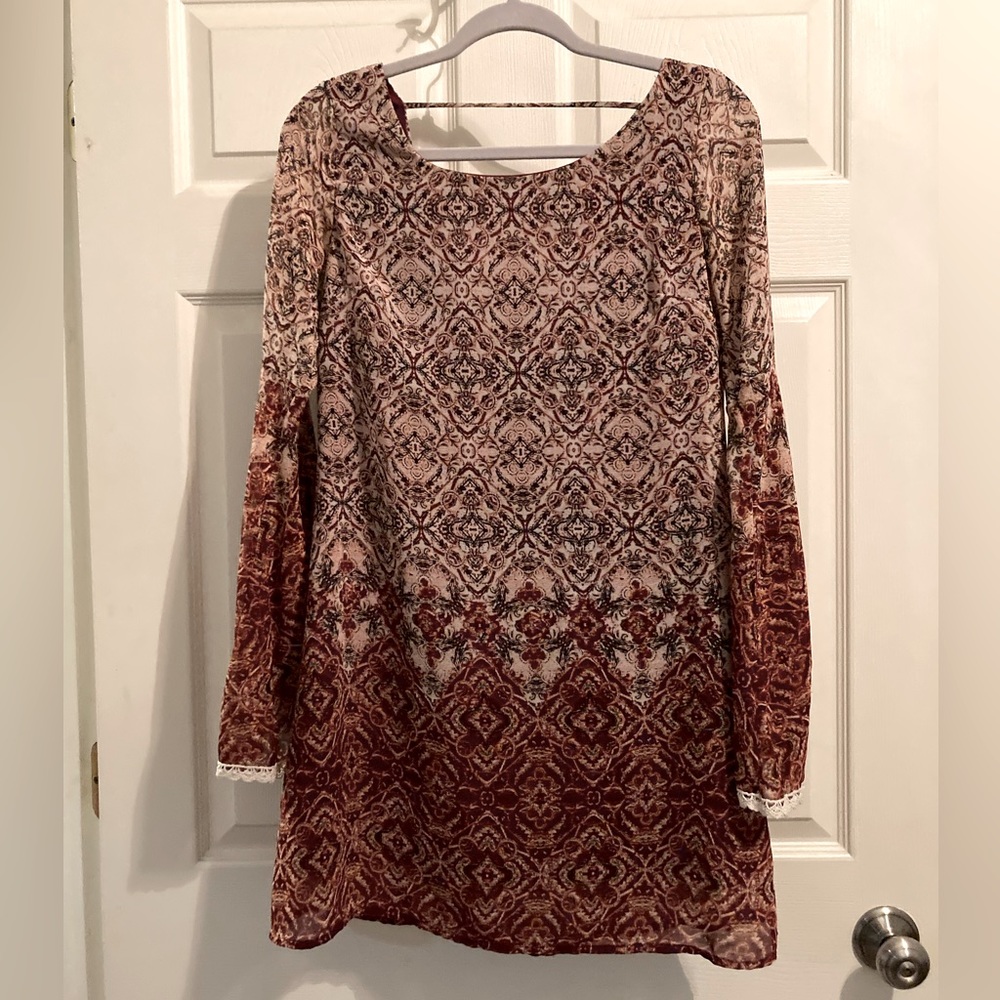 Chiffon Bell Sleeve Dress